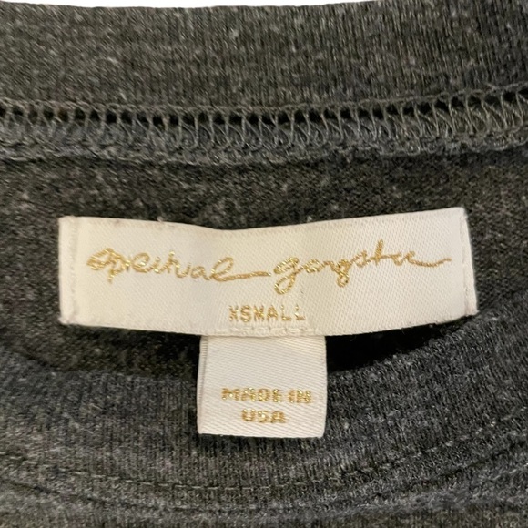 Spiritual Gangster Cursive Embroidered Logo Crewneck Sweatshirt Top, Size XS - Picture 4 of 7